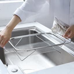 Rổ Lưới Inox 304 Kéo Giãn Bồn Rửa Chén - Rổ Rửa Rau Củ Quả, Giá Úp Chén Bát Thoát Nước Tiện Lợi 3