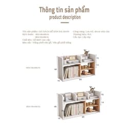 Kệ sách để bàn làm việc thương hiệu Lux decor góc học tập LUX04 6