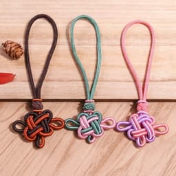 Nút Đồng Tâm Kết Cát Tường Cổ Phong - Đầu Tua Rua Đôi Phụ Kiện May Mắn Treo Quạt Áo Dài Tua Rua Hán Phục DIY Handmade 5