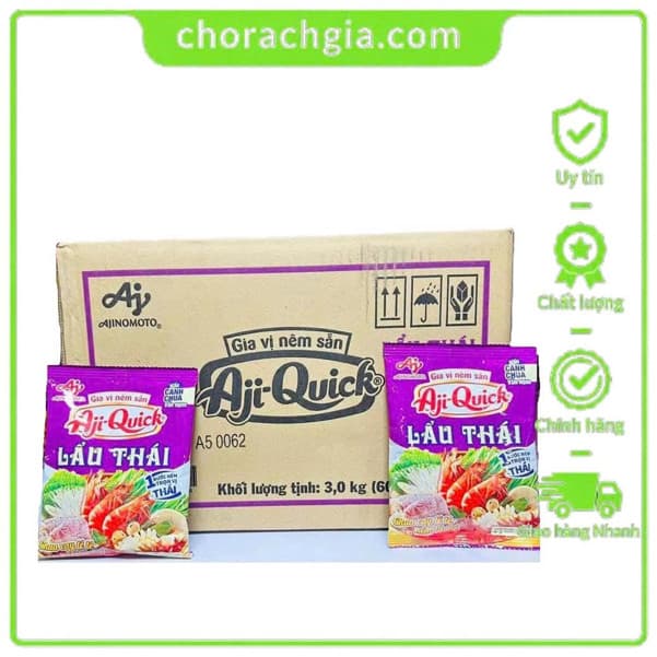  Nguyên Thùng Bột lẩu Thái Aji-Quick gói 50g 1 Gói ( 1 Thùng 60 Gói ) - Thùng