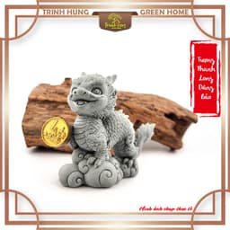 Thanh long dâng bảo đá sa thạch ST.PVN2665 - Tượng deco, trang trí tiểu cảnh, bán cạn, terrarium 7