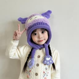 Mũ len lông che tai cho bé 3-10 tuổi con vật đáng yêu siêu ấm, siêu đẹp 3