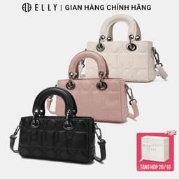 [Tặng hộp 20.10] Túi xách nữ da thật ELLY ET179 túi xách tay đeo vai đeo chéo cao cấp chính hãng 1