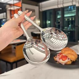 Thìa Muôi Inox Múc Canh Có Lỗ Lọc Dài 20cm Dụng Cụ Nhà Bếp Gọn Nhẹ Tiện Dụng 4