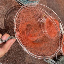 Vợt Vớt Cá Vòng Inox, Đa Dạng Kích Cỡ 20–40cm, Lưới Gân Trắng Đan Tay Và Lưới Đỏ, Bền Đẹp, Tiện Dụng 5