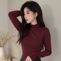 Áo giữ nhiệt nữ CÓ LÓT NỈ cổ cao 3P dáng ôm dày dặn co giãn - chữ GẤU BÔNG đáng yêu 8