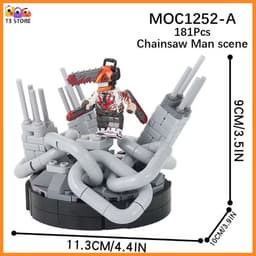 Minifigure Chainsaw Man Đồ Chơi Lắp Ráp Nhân Vật Anime Chainsaw Man Scene (MOC1252) 4