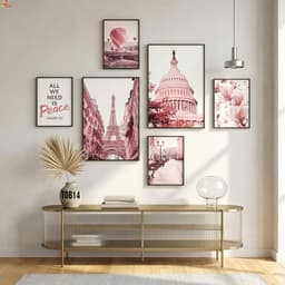 SET 6 Tranh Dán Tường Fomech Bóng CoriHome, Decor Phòng Khách, Phòng Ngủ, Spa, Phòng Nail, Mi 6