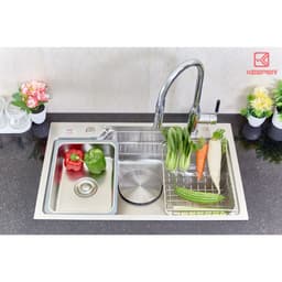 Chậu rửa bát 1 hố Keeper CR02-7546 | Chậu rửa bát 1 hố | Tặng đầu vòi hút nước rửa chén 9