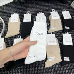 Sét 10 đôi tất gân nữ cổ cao siêu đẹp hàng xịn 1