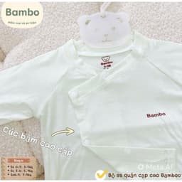 (Combo )Bộ Quần Áo Dài Tay Sơ Sinh Cạp Cao bambo  NT Vải Petit Thun Lạnh Pastel Mềm Mát Cho Bé 3-9kg 5