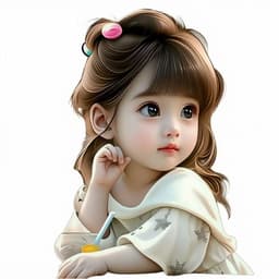 Decal Dán Xe Hơi Chibi Bé Gái Chống Thấm Nước - Tem Trang Trí Dễ Thương Cho Vali 3