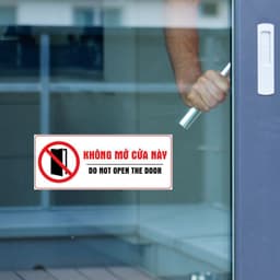 Decal Dán Cấm Mở Cửa, Decal Chất Lượng Cao, Chống Nước, Cửa Hỏng, Không Mở Lối Này 2
