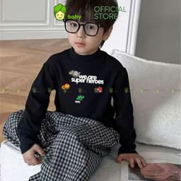 [10-29KG] Áo giữ nhiệt bé trai cao cấp KIMCHIBABY cổ cao 3p DÀY MỊN SIÊU ẤM dài tay cho bé mặc thu đông ACL601 9