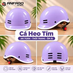 [ĐẠT CHUẨN AN TOÀN] Nón Bảo Hiểm Cá Heo Nam Nữ Nửa Đầu Nhiều Màu Thời Trang Dễ Thương 4