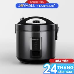 Nồi cơm điện LocknLock Daily rice cooker EJR472BLK 1.8L màu đen, hàng chính hãng, nấu chỉ 1 nút nhấn - JoyMall 1