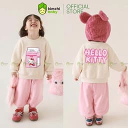 [10-29kg] Bộ Nỉ 2 Da Cao Cấp Premium Cho Bé Gái Mặc Thu Đông Dày Mịn Ấm KIMCHIBABY Họa Tiết Hoạt Hình Micki BN604 5