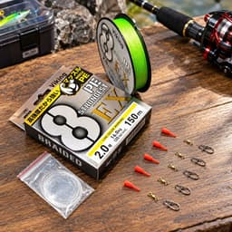 Dây Dù PE ViKing X8 StrongGest 150m Câu Lure 8 Lõi, Tặng Leader, Chụp Chì, Khóa Snap, Link Chống Xoắn Đồ Câu 68 3