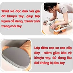 🔥 Thanh Lý Xả Kho | Con Lăn Tập Cơ Bụng 2 Bánh Trợ Lực Tự Động Kéo Về(Màu Vàng Cam ) Nhanh tay kẻo hết 5