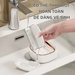 Hộp đựng xà phòng không có lỗ lật gắn tường có hộp thoát nước, hộp đựng xà phòng thoát nước phòng tắm 4