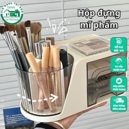 Hộp đựnġ mỹ phẩm, hộp đựnġ bút đa năng có kèm ống đựnġ xoay 360 độ tiện dụng, có nhiều ngăn chứa đồ thông minh VOICON 5