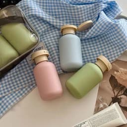 Sét 3 Lọ CHIẾT Mĩ Phẩm 100ml Tặng Túi Đựng Miệng Rộng Tiện Lợi Đi Du Lịch Công Tác Màu Pastel Xinh Xắn VOICON-[TTA11] 4