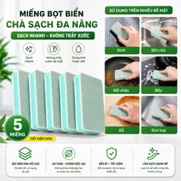 🏵️🏵️Cục tẩy cặn canxi bể cá thuật đa năng xốp tẩy cặn can xi bể cá hồ cá Không cóhư hại nào đối với kính Tẩy đánh bóng 1