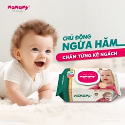 Khăn Ướt Ngừa Hăm Mamamy Cho Bé Không Mùi Và Có Mùi Tinh Dầu Cúc Vạn Thọ- Gói 100 tờ 4