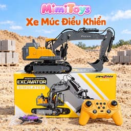 Xe Công Trình Điều Khiển Từ Xa MimiToys - Xe Cuốc, Máy Xúc, Xe Ben, Xe Ủi, Xúc Lật 6/9/11/13 Kênh, Pin Sạc, Gàu Sắt 9