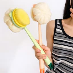 Bông Tắm Chà Lưng 2 Mặt Kèm Bàn Chải Cọ Tẩy Tế Bào Chết Mềm Mịn 1