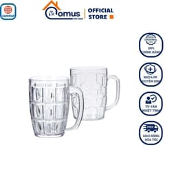 Cốc Uống Nước Nhựa, Cốc Bầu Uống Bia Việt Nhật 6259/6361/4, Ly Nhựa Giả Thuỷ Tinh Bền Đẹp - DOMUS 1