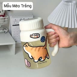 Bình Nước Học Sinh / Văn Phòng 1000L Nhựa An Toàn Chống Tràn Hình Chó Mèo bb VOICON-[DA66] 5