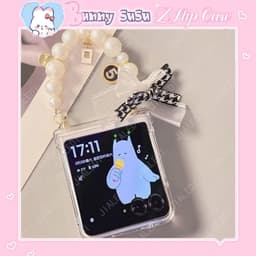 [CÓ SẴN] 2 Dây - Ốp ZFLIP 8 - Z FLIP 7 - Z FLIP6 - FLIP5 5G kèm dây nơ tiểu thư sang trọng và thanh bảo vệ bản lề 1