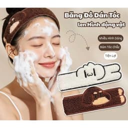 Băng Đô Dán Tóc Len Động Vật Dễ Thương - Miếng Dán Tóc Mái Cute Cho Bạn Nữ 2