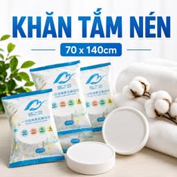 Khăn Tắm Nén Du Lịch 70x140cm Cotton Mềm Mại Thấm Hút Tốt Khăn Nén Tiện Lợi Mang Theo Du Lịch Công Tác Cắm Trại 1