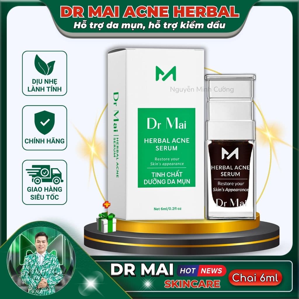 Serum Dr Mai hỗ trợ chăm sóc da mụn, thâm, cân bằng dầu thừa