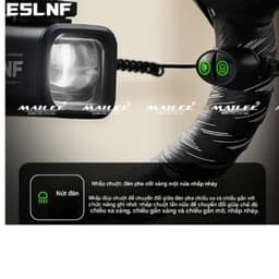 Đèn Xe Đạp Có Còi 2in1  ESLNF 800LM 2400mAh  Sạc Type-C, Chống Nước, Đèn Pha Siêu Sáng Vỏ Nhôm Đi Đêm Cực Rõ 9
