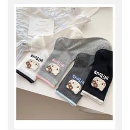 🧦 SET 4 ĐÔI TẤT NỮ HỌA TIẾT MÈO DỄ THƯƠNG – PHỐI MÀU HÀN QUỐC A192 6