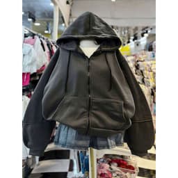 Áo Khoác Hoodie Nữ Zip Nỉ Cổ Cao Thêu Xù Form Rộng Unisex M031 - CLUB CLUB -  xuongmaythubio998 5