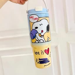 Ly Giữ Nhiệt Cute 890ml - Dễ Thương, Họa Tiết ( Tặng phụ kiện + Sticker ) 3