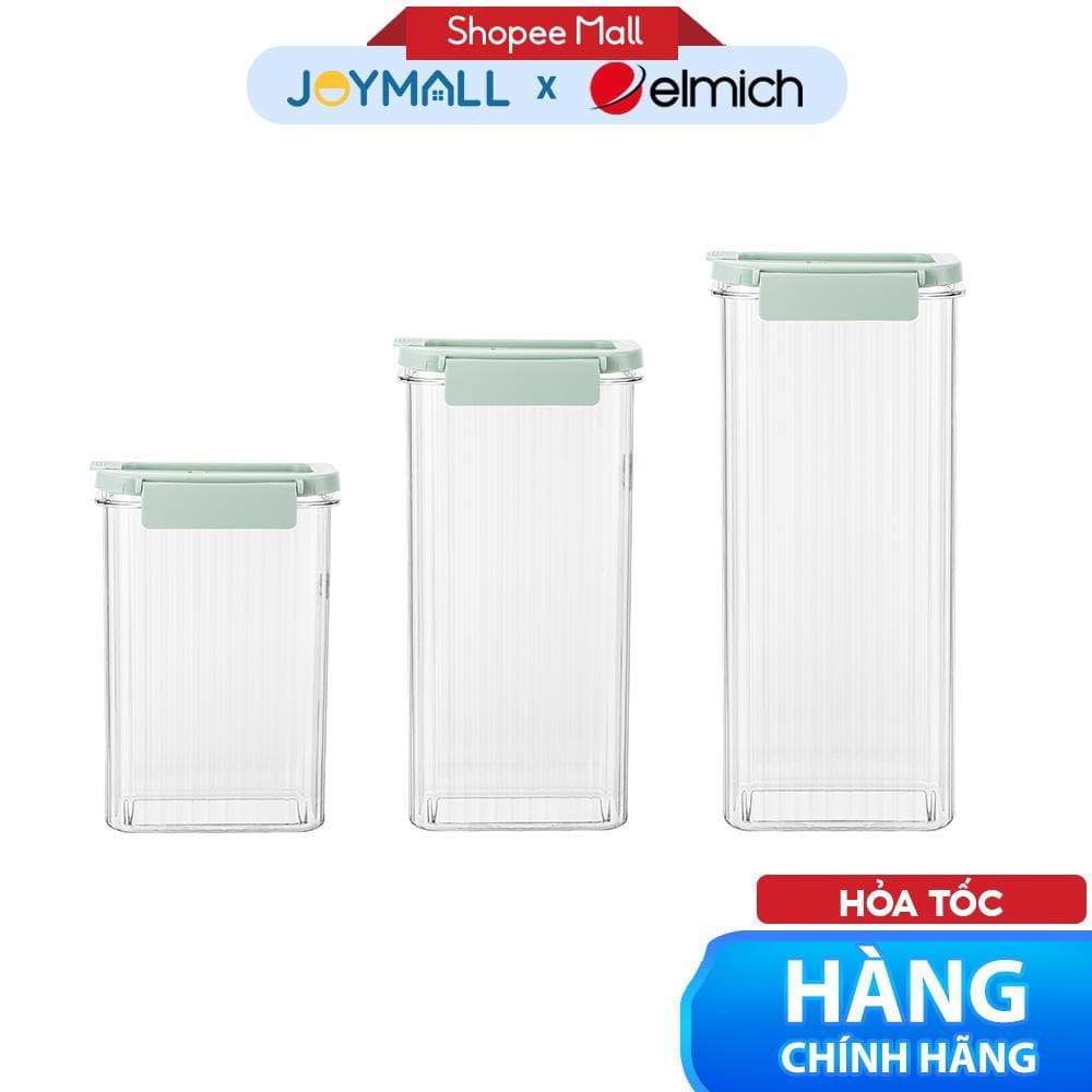 Bộ 3 Hộp Bảo Quản Thực Phẩm Elmich EL3123 Dung Tích 1010ml, 1450ml, 2000ml - Hàng Chính Hãng - JoyMall