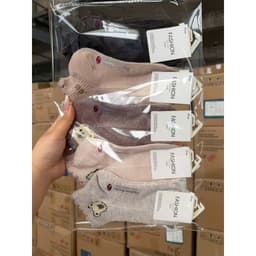 ​Combo 10 Đôi Tất Cổ Ngắn Nữ Nhiều Mẫu Chọn Lựa - Vớ Cotton Cổ Thấp Hàn Quốc Dễ Thương 4