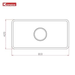 Chậu rửa bát Konox 800SU Dekor 4