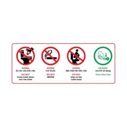 [Hỏa Tốc] Decal Dán Nội Quy Nhà Vệ Sinh 4 Trong 1 Chống Thấm Nước, Bền Đẹp 7
