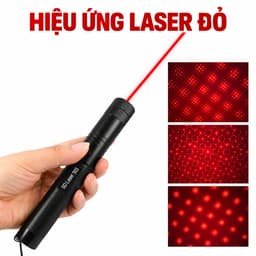 Đèn Laser 303/009 Kèm Pin 18650, Sạc Và Đầu Chiếu Hiệu Ứng, Tùy Chọn 2 Màu 6