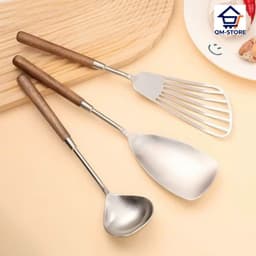 FREESHIP Set 3 thìa inox hàn quốc, muôi thủng chất liệu cao cấp dày dặn bền đẹp QM-STORE 1