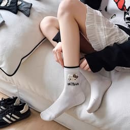 🧦 SET 4 ĐÔI TẤT NỮ HỌA TIẾT MÈO DỄ THƯƠNG – PHỐI MÀU HÀN QUỐC A192 4