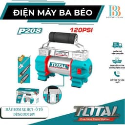 Máy bơm hơi ô tô,xe máy dùng pin 20V Total TACLI2026/TACLI2012 1