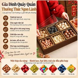 Khay Đựng Bánh Kẹo, Mứt Tết Sang Trọng Mẫu Mới 2027 Để Bàn Tiếp Khách 9
