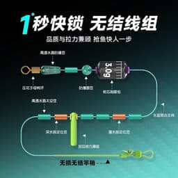 Trục Câu Đài Không Nút Thắt QIANLILAI Dây Trục Tím Buộc Sẵn Tàng Hình Cao Cấp, Tải Cá Tốt, Đủ Size  6